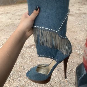 Jean Heels w Silver accents